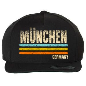 Munich MüNchen Bavaria Germany German Retro City Wool Snapback Cap