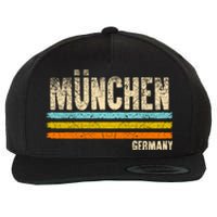 Munich MüNchen Bavaria Germany German Retro City Wool Snapback Cap