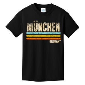 Munich MüNchen Bavaria Germany German Retro City Kids T-Shirt