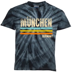 Munich MüNchen Bavaria Germany German Retro City Kids Tie-Dye T-Shirt