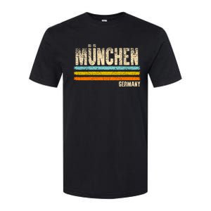 Munich MüNchen Bavaria Germany German Retro City Softstyle CVC T-Shirt