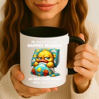 Me & My Bed Are Happily Married We Have 2  Named Pillow  Mug