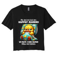 Me & My Bed Are Happily Married We Have 2  Named Pillow  Crop Top