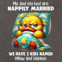 Me & My Bed Are Happily Married We Have 2  Named Pillow  Cotton Canvas Backpack