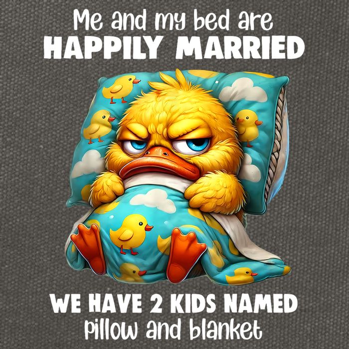 Me & My Bed Are Happily Married We Have 2  Named Pillow  Cotton Canvas Backpack