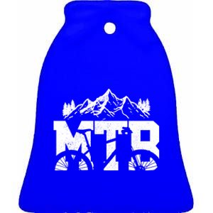 Mtb Mountain Bike Bicycle Mountain Biking Biker Gift Ceramic Bell Ornament