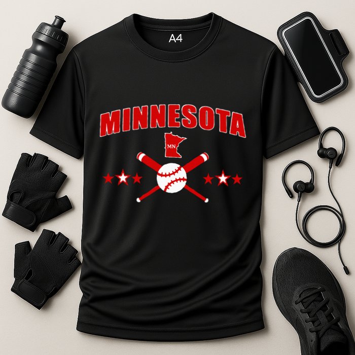 Minnesota Mn Baseball Cooling Performance Crew T-Shirt