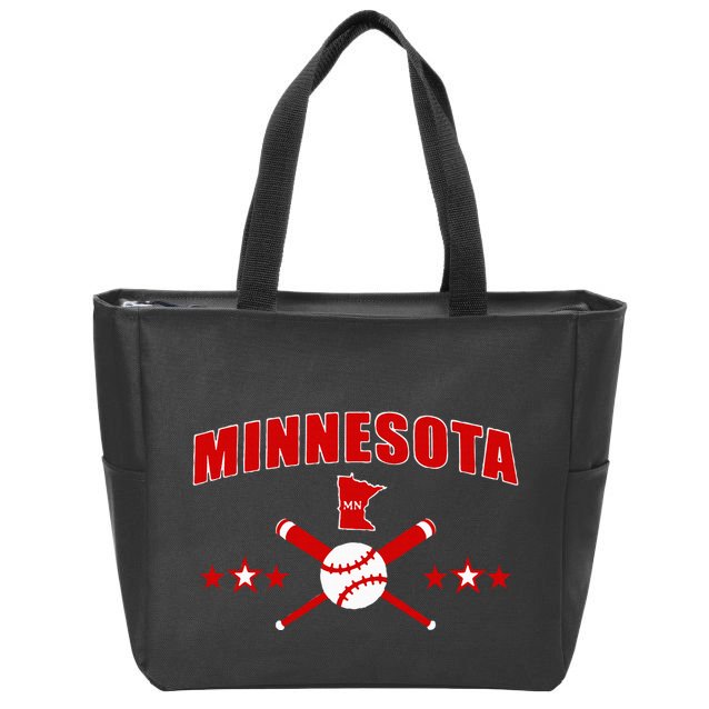 Minnesota Mn Baseball Zip Tote Bag