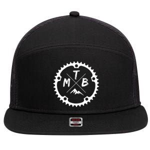 Mtb Mountain Biking And Cycling Cute Gift Love Your Bike And Ride 7 Panel Mesh Trucker Snapback Hat