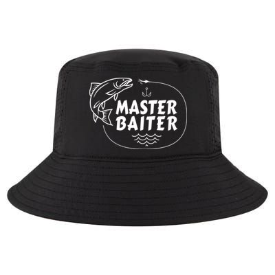 Mens Master Baiter Shirt Funny Fishing Fisherman Joke Dad Grandpa Cool Comfort Performance Bucket Hat
