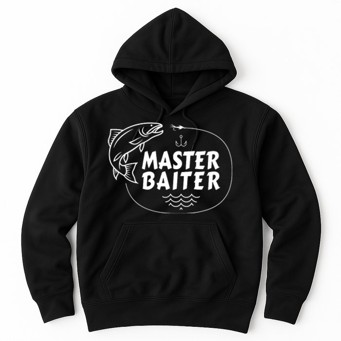 Mens Master Baiter Shirt Funny Fishing Fisherman Joke Dad Grandpa Hoodie