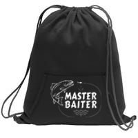 Mens Master Baiter Shirt Funny Fishing Fisherman Joke Dad Grandpa Sweatshirt Cinch Pack Bag