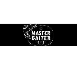 Mens Master Baiter Shirt Funny Fishing Fisherman Joke Dad Grandpa Bumper Sticker