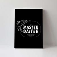 Mens Master Baiter Shirt Funny Fishing Fisherman Joke Dad Grandpa Canvas