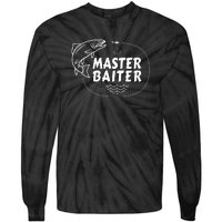 Mens Master Baiter Shirt Funny Fishing Fisherman Joke Dad Grandpa Tie-Dye Long Sleeve Shirt