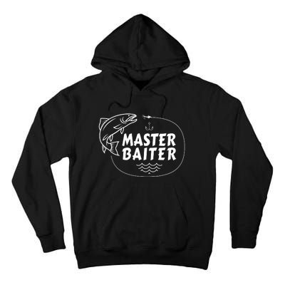 Mens Master Baiter Shirt Funny Fishing Fisherman Joke Dad Grandpa Tall Hoodie