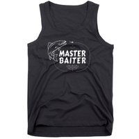 Mens Master Baiter Shirt Funny Fishing Fisherman Joke Dad Grandpa Tank Top