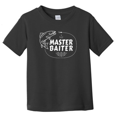 Mens Master Baiter Shirt Funny Fishing Fisherman Joke Dad Grandpa Toddler T-Shirt