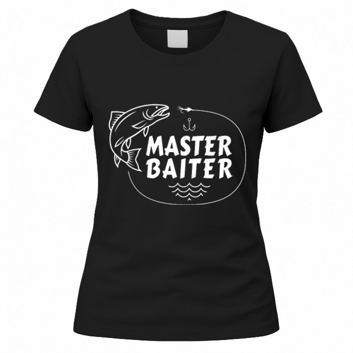 Mens Master Baiter Shirt Funny Fishing Fisherman Joke Dad Grandpa Women's T-Shirt