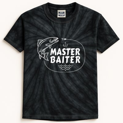 Mens Master Baiter Shirt Funny Fishing Fisherman Joke Dad Grandpa Kids Tie-Dye T-Shirt