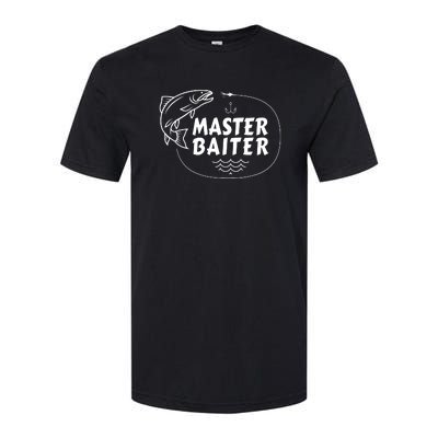 Mens Master Baiter Shirt Funny Fishing Fisherman Joke Dad Grandpa Softstyle CVC T-Shirt