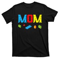 Mom Master Builder Building Bricks Blocks Family Set Parents T-Shirt