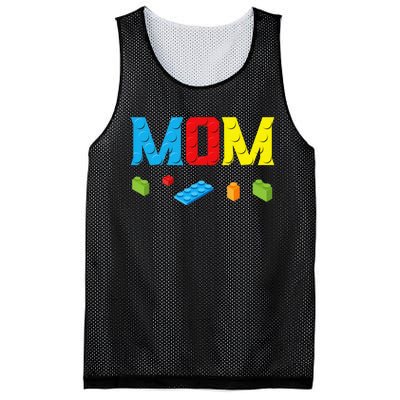 Mom Master Builder Building Bricks Blocks Family Set Parents Mesh Reversible Basketball Jersey Tank