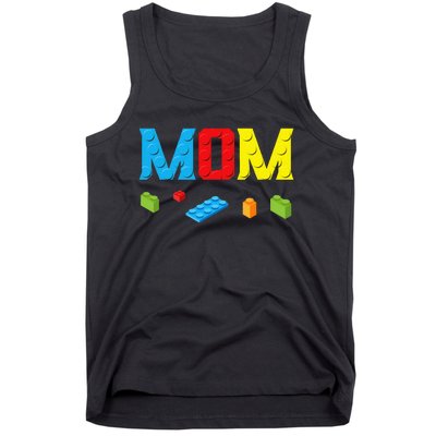 Mom Master Builder Building Bricks Blocks Family Set Parents Tank Top