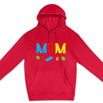 Mom Master Builder Building Bricks Blocks Family Set Parents Premium Pullover Hoodie