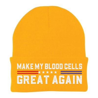 Make My Blood Cells Great Again Leukemia Cancer Awareness Knit Cap Winter Beanie