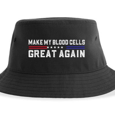 Make My Blood Cells Great Again Leukemia Cancer Awareness Sustainable Bucket Hat