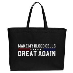 Make My Blood Cells Great Again Leukemia Cancer Awareness Cotton Canvas Jumbo Tote