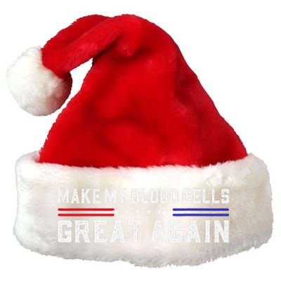 Make My Blood Cells Great Again Leukemia Cancer Awareness Premium Christmas Santa Hat