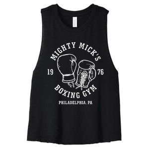 Mighty Mick's Boxing Gym 1976 Women's Racerback Cropped Tank