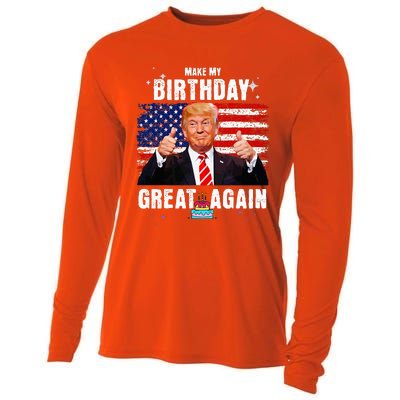 Make My Birthday Great Again Trump Fan Birthday Cooling Performance Long Sleeve Crew