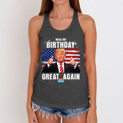 Make My Birthday Great Again Trump Fan Birthday Women's Knotted Racerback Tank