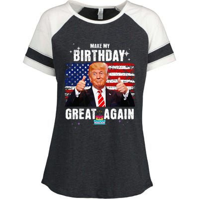 Make My Birthday Great Again Trump Fan Birthday Enza Ladies Jersey Colorblock Tee