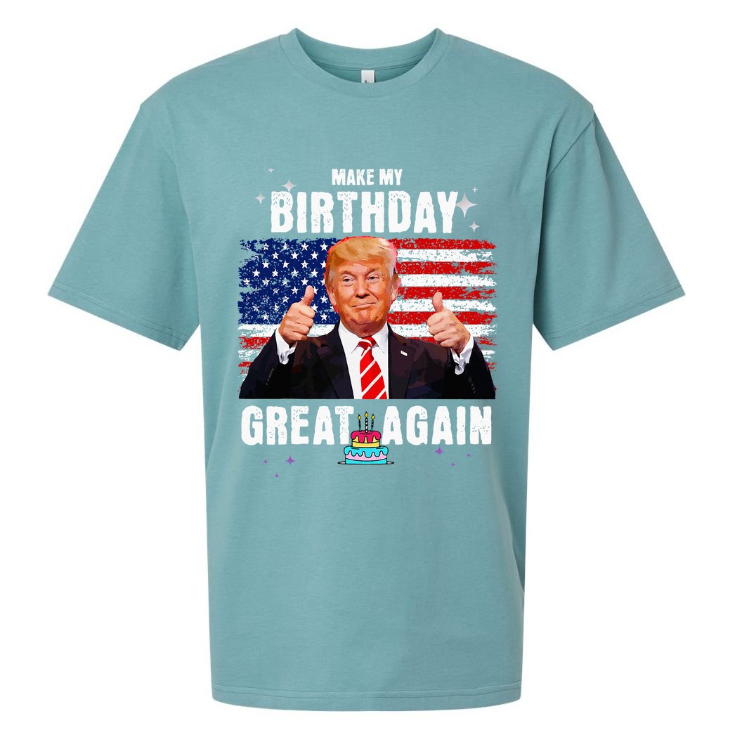 Make My Birthday Great Again Trump Fan Birthday Sueded Cloud Jersey T-Shirt