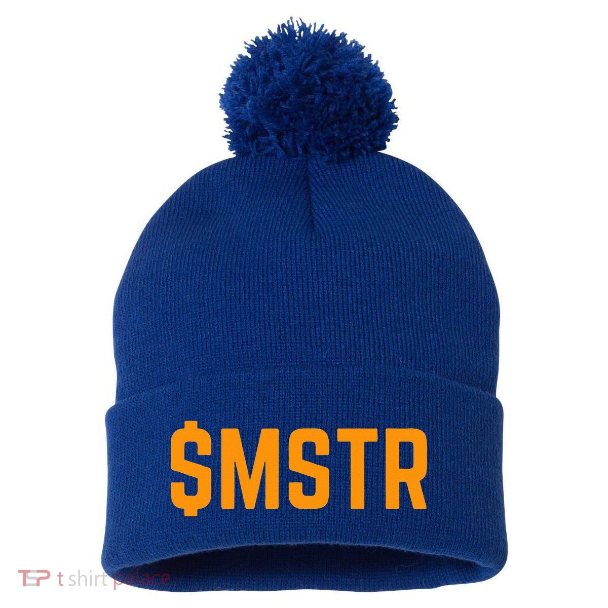 $Mstr Microstrategy Bitcoin Pom Pom 12in Knit Beanie