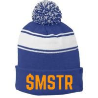 $Mstr Microstrategy Bitcoin Stripe Pom Pom Beanie