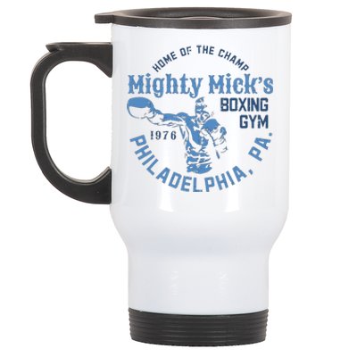 Mighty Micks Boxing Gym Vintage Gloves Retro Stainless Steel Travel Mug