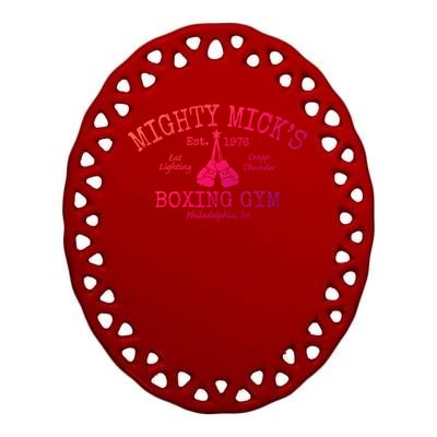 Mighty MickS Boxing Club Cute Gift Ceramic Oval Ornament