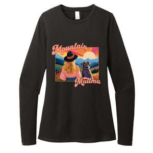 Mountain Muttma Boho Dog Hiking Trail Camping Adventure Womens CVC Long Sleeve Shirt