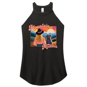 Mountain Muttma Boho Dog Hiking Trail Camping Adventure Women's Perfect Tri Rocker Tank