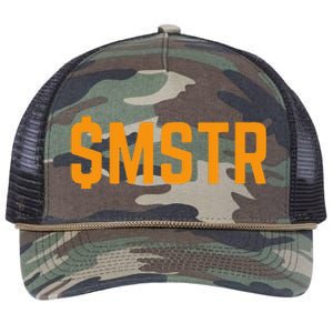 $Mstr Microstrategy Bitcoin Retro Rope Trucker Hat Cap