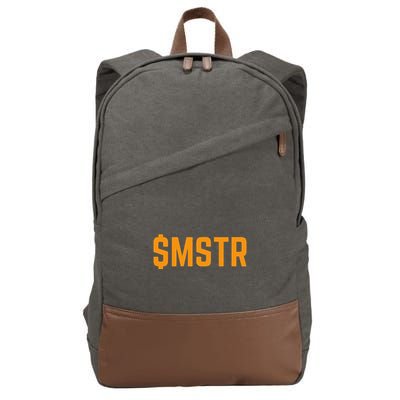 $Mstr Microstrategy Bitcoin Cotton Canvas Backpack