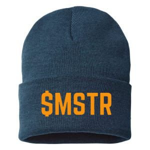 $Mstr Microstrategy Bitcoin Sustainable Knit Beanie