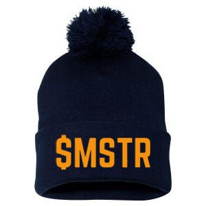 $Mstr Microstrategy Bitcoin Pom Pom 12in Knit Beanie