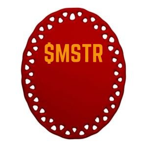 $Mstr Microstrategy Bitcoin Ceramic Oval Ornament