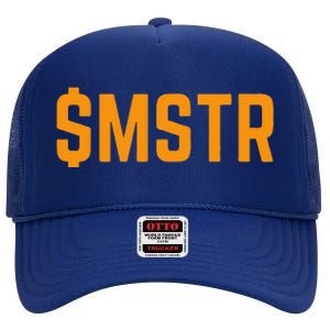 $Mstr Microstrategy Bitcoin High Crown Mesh Back Trucker Hat